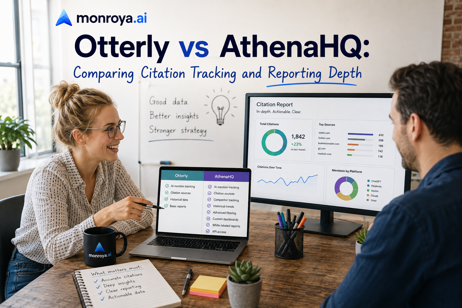 Otterly vs AthenaHQ: Comparing Citation Tracking and Reporting Depth