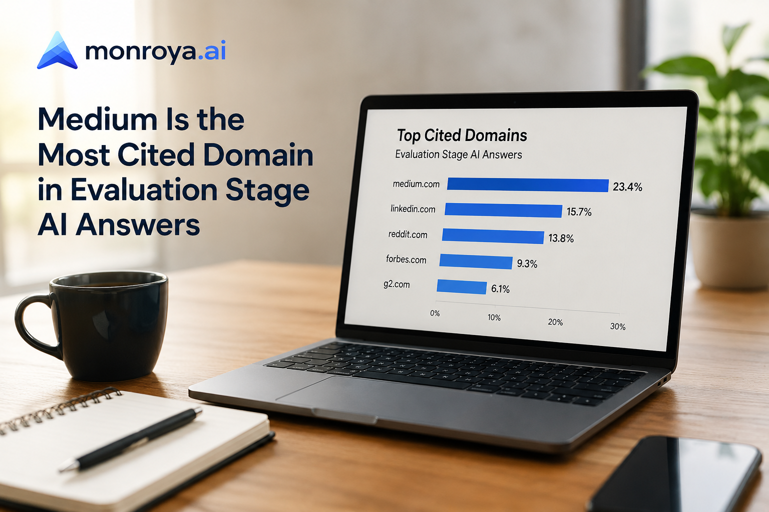Medium Is the Most Cited Domain in Evaluation Stage AI Answers