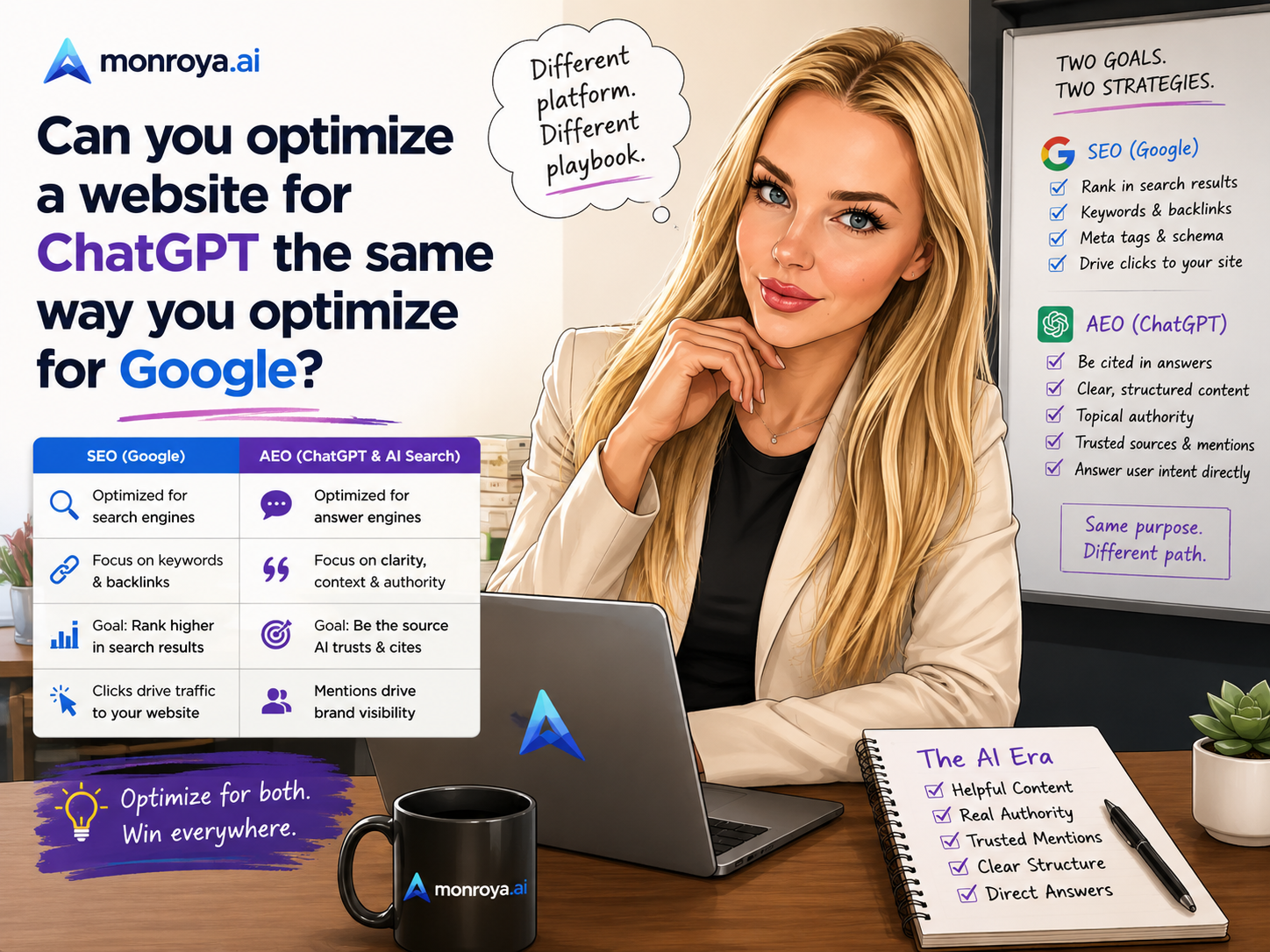 Can you optimize a website for ChatGPT the same way you optimize for Google?