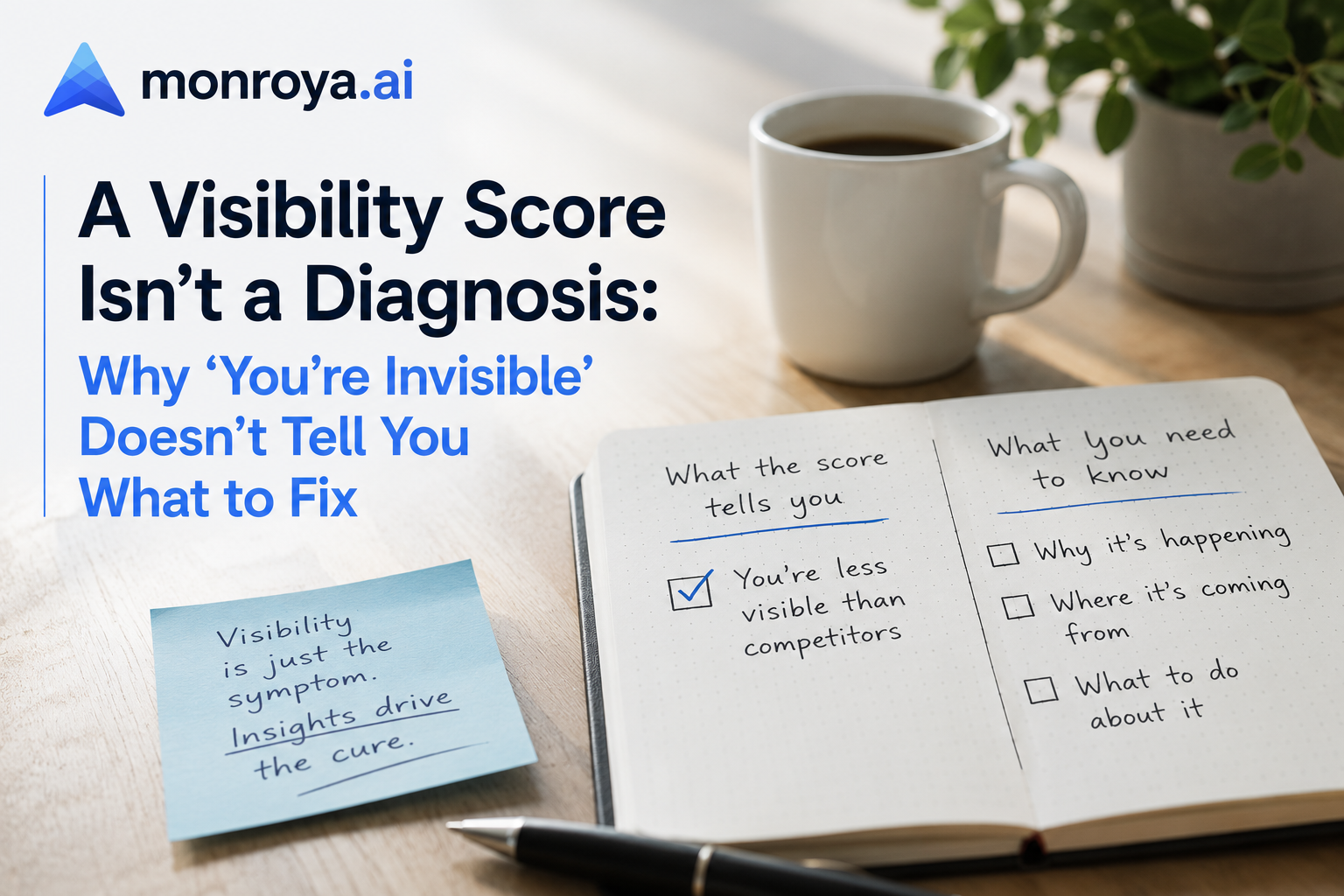 A Visibility Score Isn't a Diagnosis: Why 'You're Invisible' Doesn't Tell You What to Fix